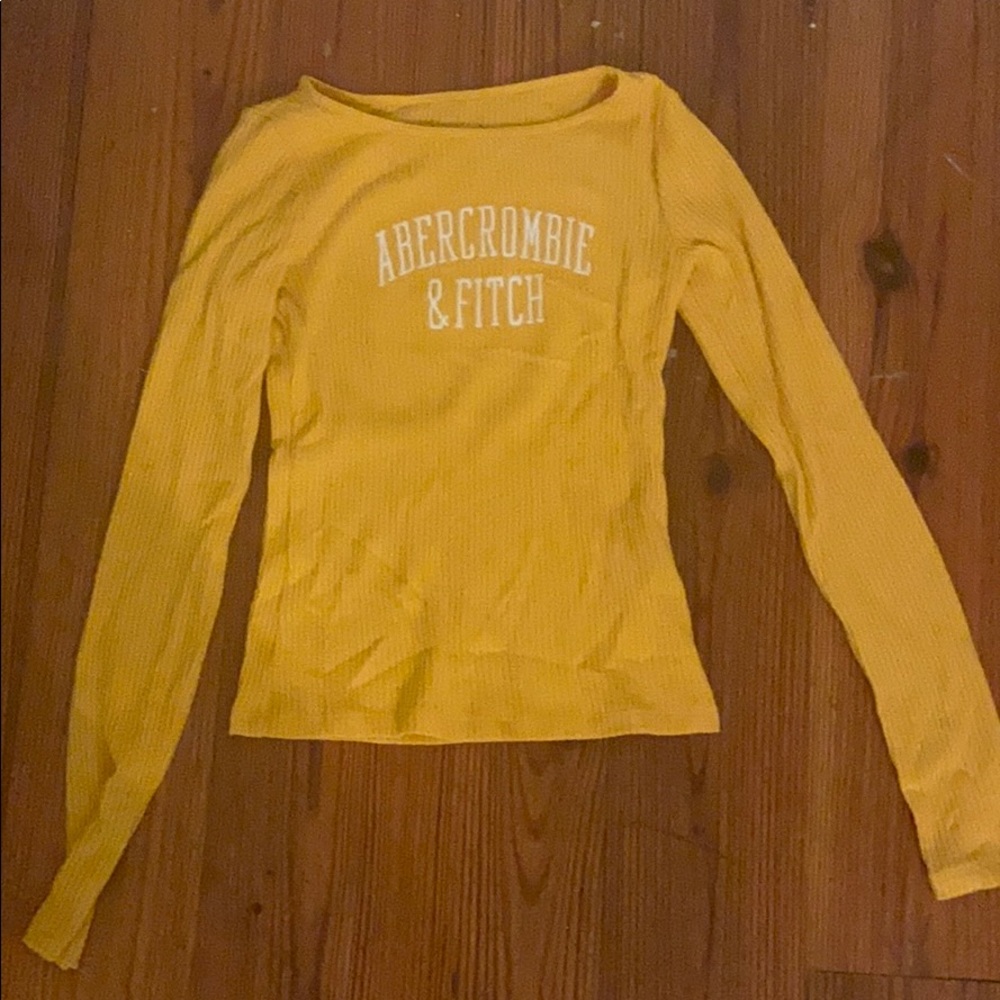 Yellow Abercrombie kids top size 11/12